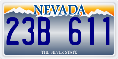 NV license plate 23B611