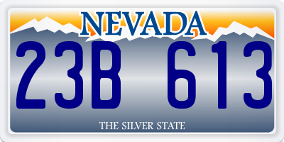 NV license plate 23B613
