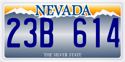 NV license plate 23B614