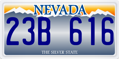 NV license plate 23B616