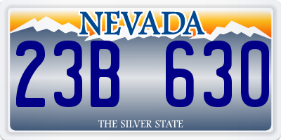 NV license plate 23B630