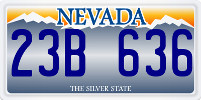 NV license plate 23B636