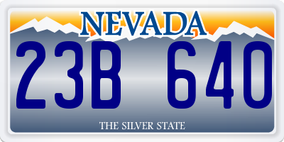 NV license plate 23B640