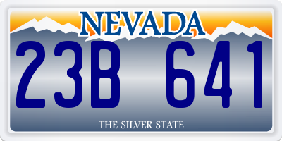 NV license plate 23B641