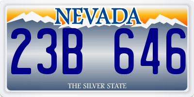 NV license plate 23B646