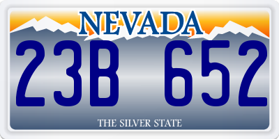 NV license plate 23B652