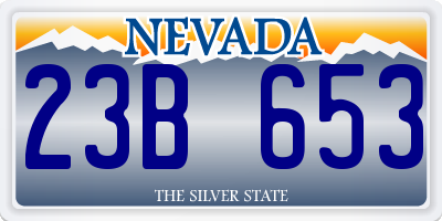 NV license plate 23B653