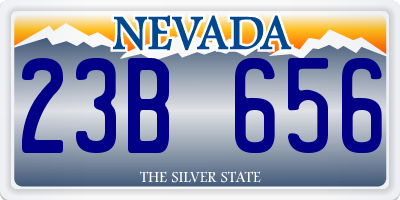 NV license plate 23B656