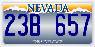 NV license plate 23B657