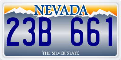 NV license plate 23B661