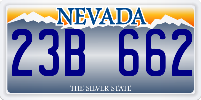 NV license plate 23B662