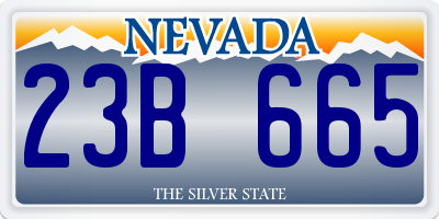 NV license plate 23B665