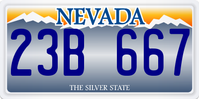 NV license plate 23B667
