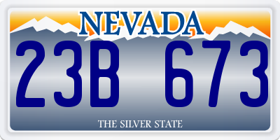 NV license plate 23B673