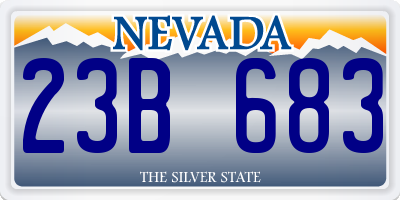 NV license plate 23B683