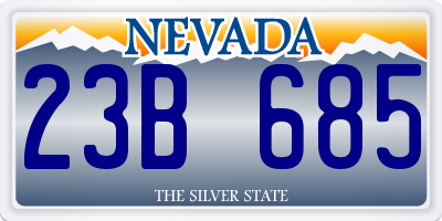 NV license plate 23B685