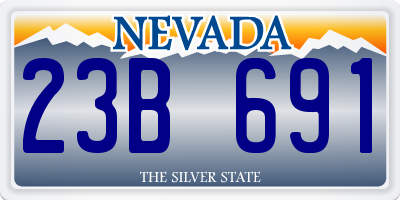 NV license plate 23B691