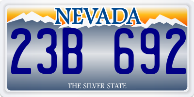 NV license plate 23B692