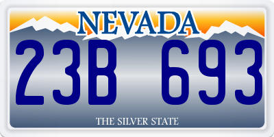 NV license plate 23B693