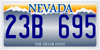 NV license plate 23B695