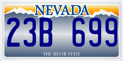 NV license plate 23B699