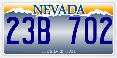 NV license plate 23B702