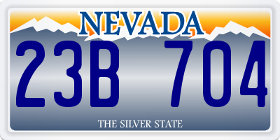 NV license plate 23B704