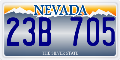 NV license plate 23B705