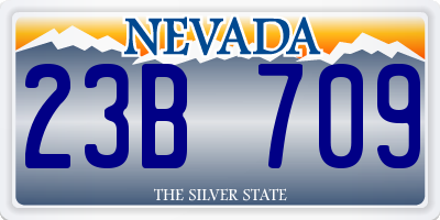 NV license plate 23B709