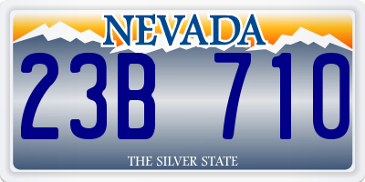 NV license plate 23B710