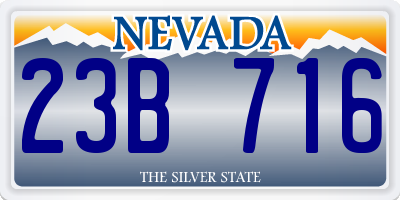 NV license plate 23B716