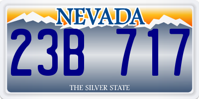 NV license plate 23B717