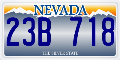 NV license plate 23B718