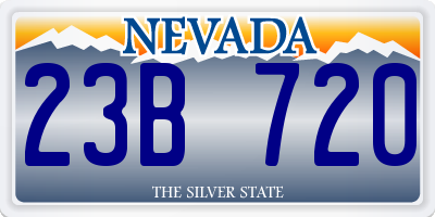 NV license plate 23B720