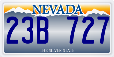 NV license plate 23B727