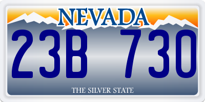 NV license plate 23B730
