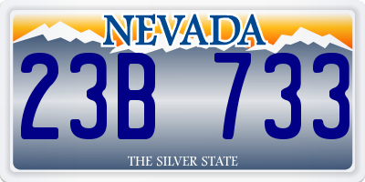 NV license plate 23B733