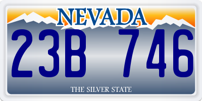 NV license plate 23B746