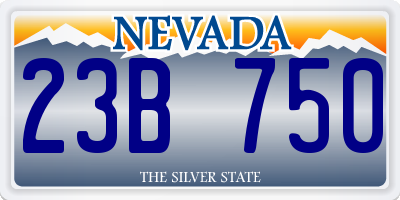 NV license plate 23B750