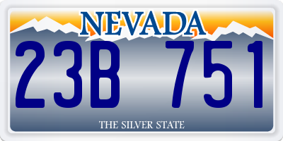 NV license plate 23B751