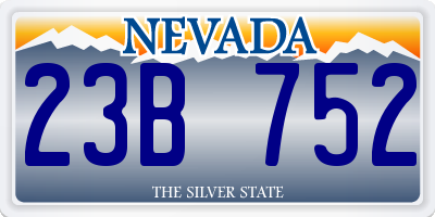 NV license plate 23B752