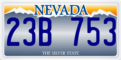 NV license plate 23B753