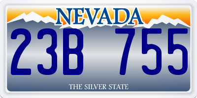 NV license plate 23B755