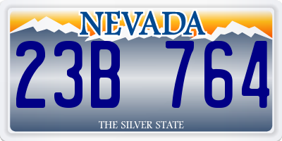 NV license plate 23B764