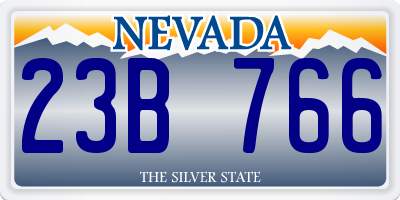 NV license plate 23B766