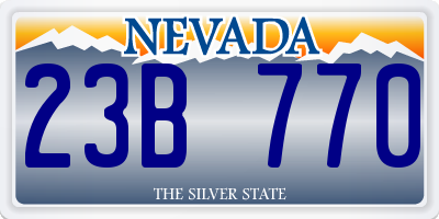 NV license plate 23B770