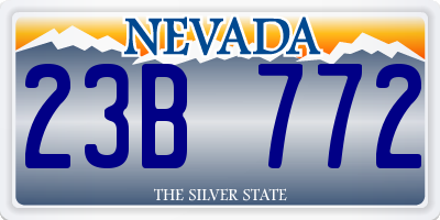 NV license plate 23B772