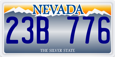 NV license plate 23B776