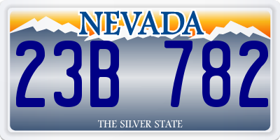 NV license plate 23B782