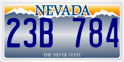 NV license plate 23B784